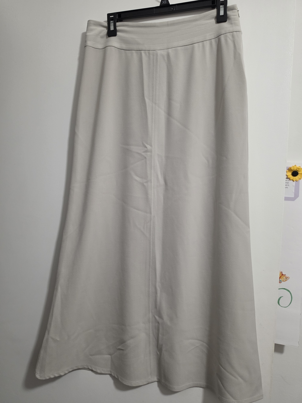 White House Black Market Cream A-Line Maxi Skirt